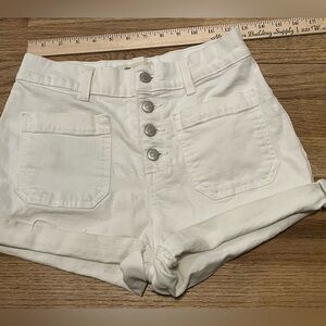 Madewell white shorts‎ size 26